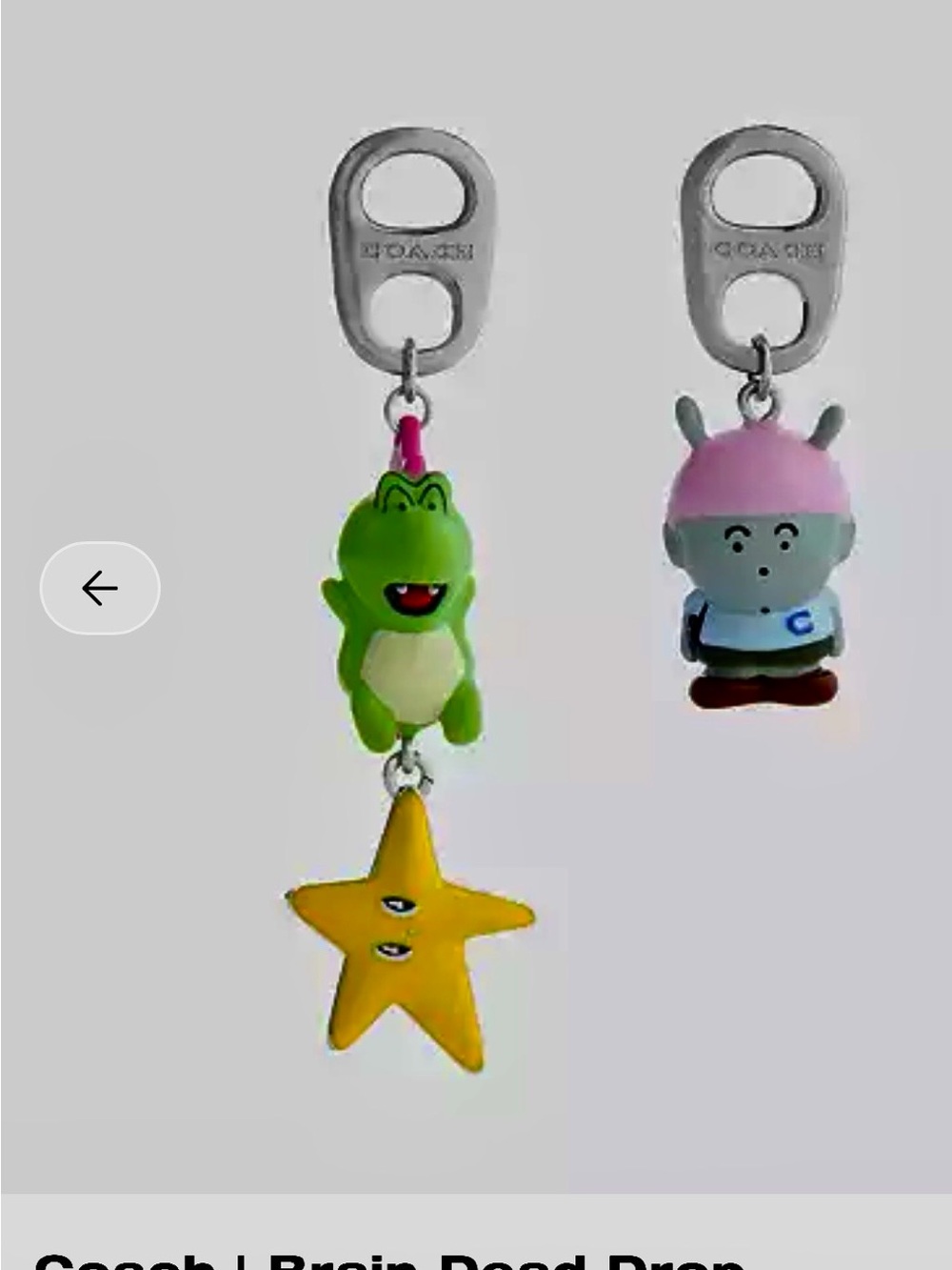 Coach X Brain Dead Drop Earrings NEW